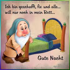 Es reicht für heute! Gute Nacht
