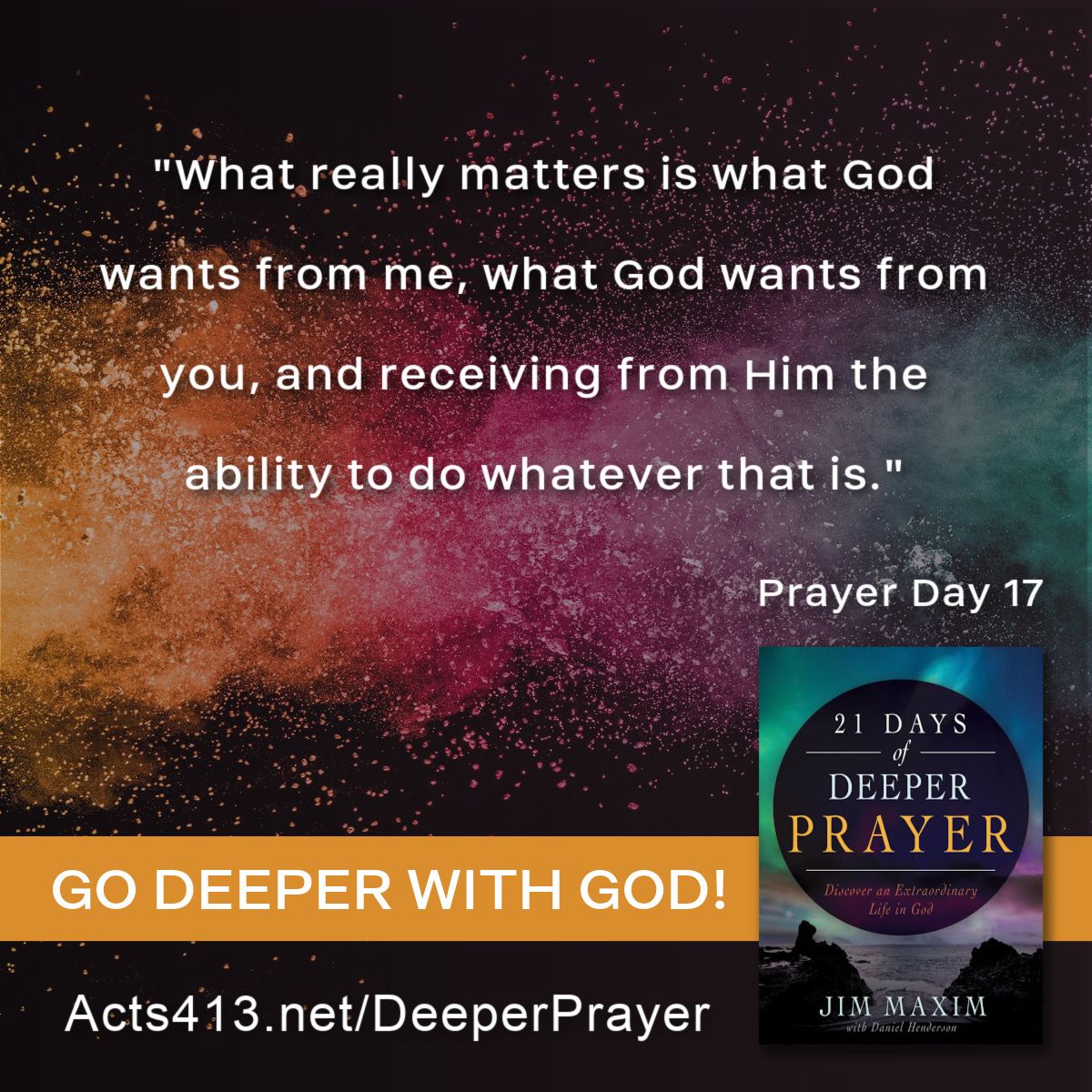 Acts413Amen's tweet photo. 21 Days of Deeper Prayer 
Prayer Day 17 Quote
#ServeGod #HisStrength #DeeperPrayer https://t.co/9DBZ0tX2hh