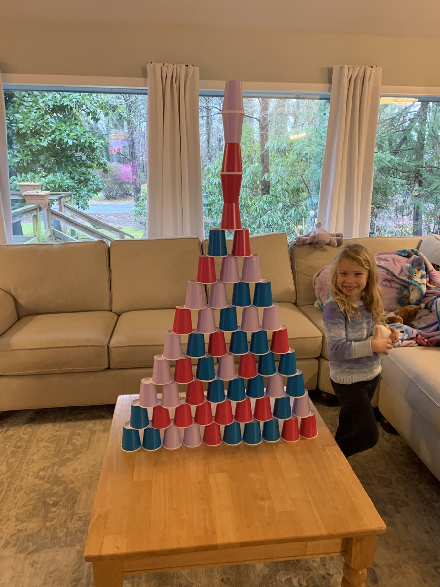 hescubcats's tweet photo. This week our principal, Mrs. Henderson, issued a #STEMChallenge to our students to build the tallest #CupTower they could using only disposable or plastic cups from home. Here are just a few of the entries we have received so far. #STEMatHome #STEM @HCPSNC @HESCubcatsPTO https://t.co/NacpKwrv45