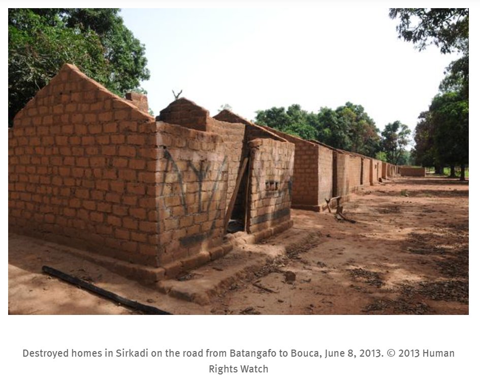  #Said is accused of crimes against humanity-imprisonment or other severe deprivation of liberty, torture, persecution, enforced disappearance, & other inhumane acts; & war crimes-torture & cruel treatment.  @hrw has documented wide abuses by  #Seleka, e.g.  https://www.hrw.org/news/2013/06/27/central-african-republic-seleka-forces-kill-scores-burn-villages