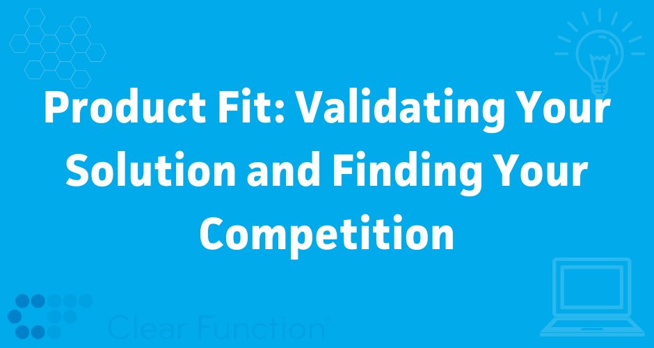 clearfunction's tweet image. Need to know if your solution has market viability? These steps will help you evaluate your product's market fit in the early development stages. #ClearFunction
clearfunction.com/product-market…