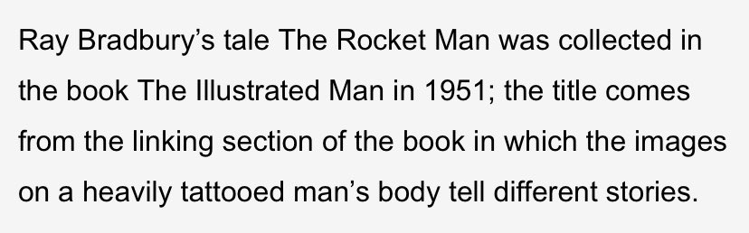 rocket man inspiration +