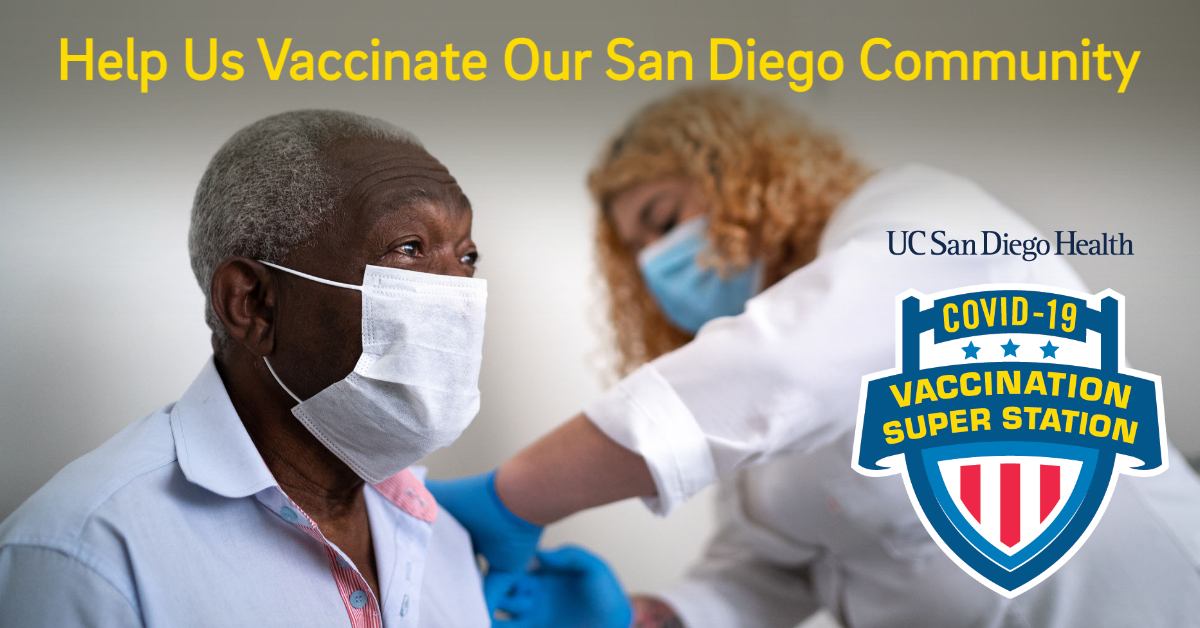 Help the San Diego community during the pandemic by registering to volunteer at the Vaccination Super Station near @PetcoPark. Medical and non-medical volunteers are needed. Currently, the greatest need for is the 12:30 p.m. - 8 p.m. shifts Monday-Friday. health.ucsd.edu/coronavirus/Pa…