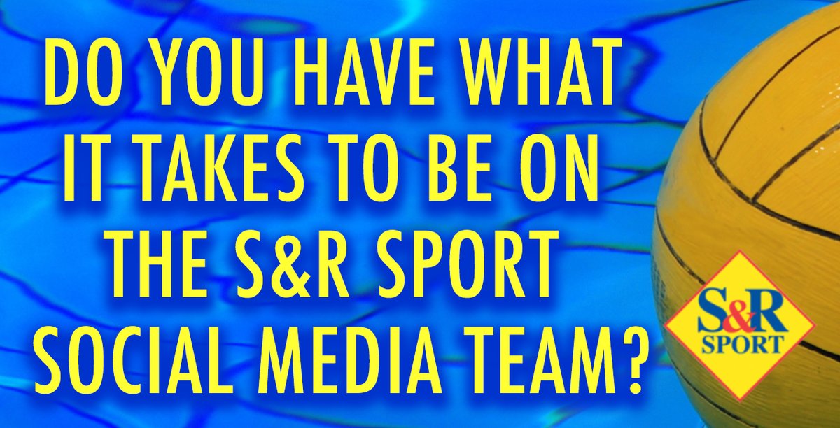 SR Sport (@srsportaquatics) on Twitter photo S&R Sport is looking to expand our social media footprint. We are looking for a director, interns and ambassadors. Must have experience in water polo/swimming. Please send your interest, background and social media handles via email to srsportmedia@gmail.com. S&R Sport is looking to expand our social media footprint. We are looking for a director, interns and ambassadors. Must have experience in water polo/swimming. Please send your interest, background and social media handles via email to srsportmedia@gmail.com.
