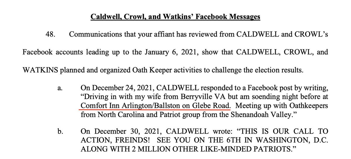 The Comfort Inn in BALLSTON! Guys. You know, if you're going to overthrow the government, splurge a little and get a room at the Willard. Walking distance from where you're threatening elected officials, really good room service!