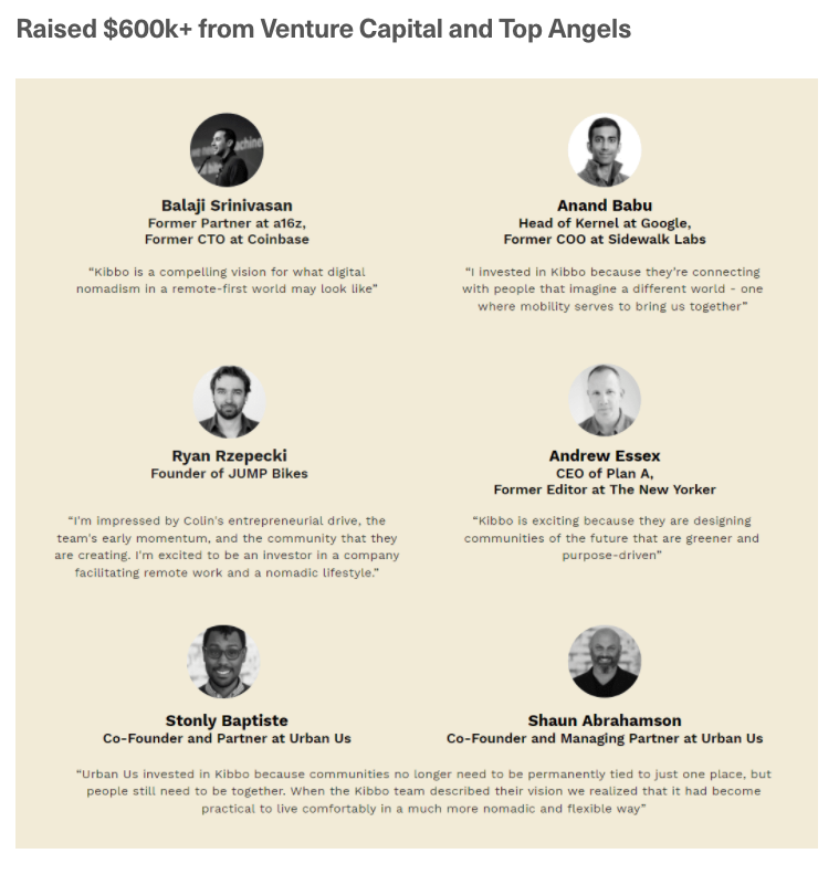 If you don't want to be stuck in a studio apartment in an expensive city, do Kibbo to see the whole country. It's a network of base camps, vehicles, &amp; people that is a completely different vision for outdoor nomadic life. They're doing a crowdfund now to supplement their round.