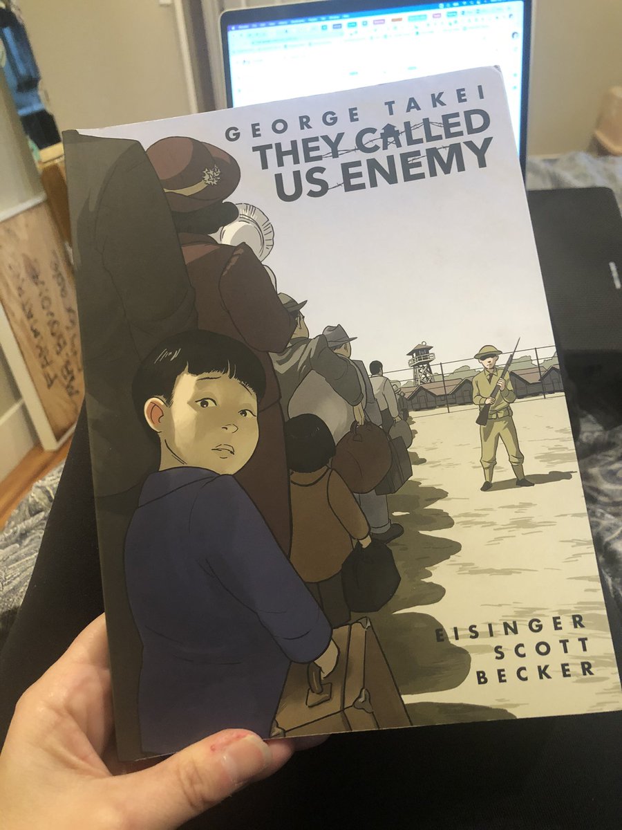 Book 9: my first ever graphic novel and it was so so good! A story that is forever relevant and that every American should know. The devastating history of Japanese internment is too often left out of school curriculum. They Called Us Enemy by  @GeorgeTakei