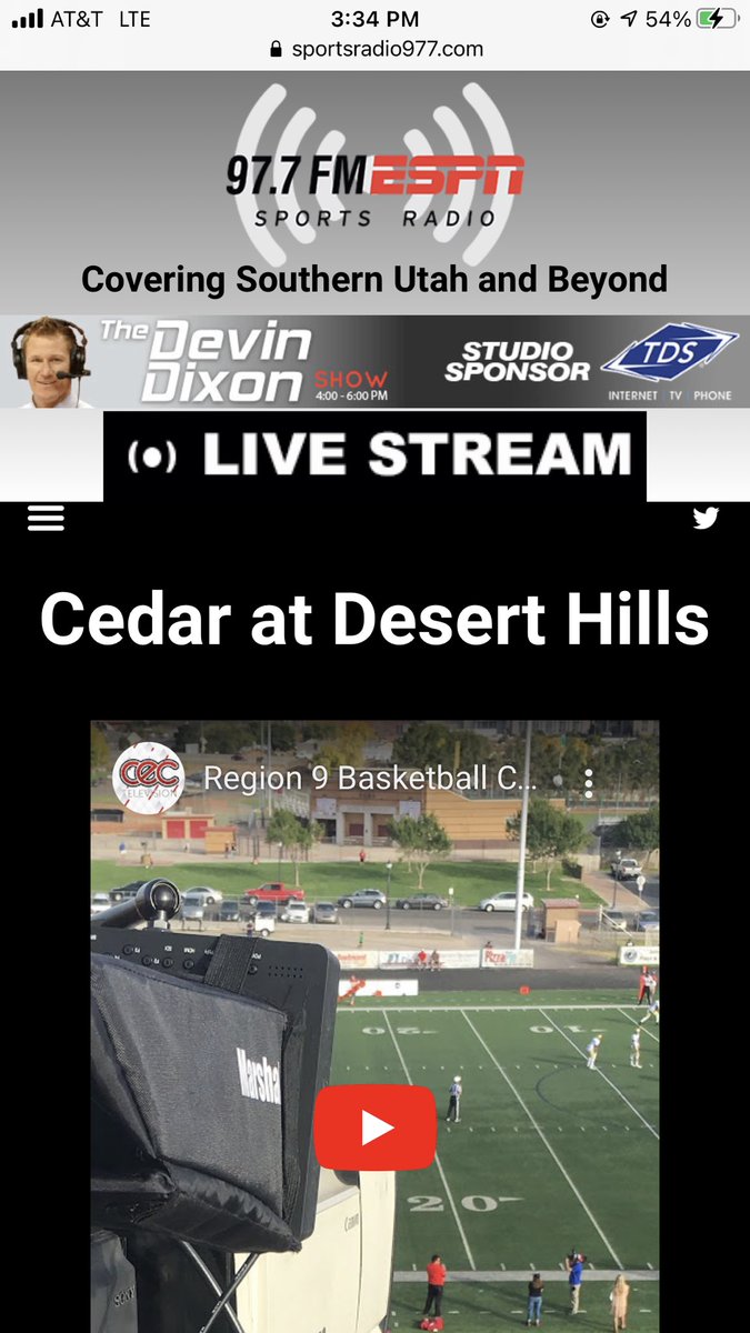 Here’s the Link to watch tonight’s #Reg9BB game Desert Hills vs. Cedar game! It’s also on <a href="/CECTV/">CECTV</a> Tds channel 108 in HD! sportsradio977.com/cedar-at-deser…