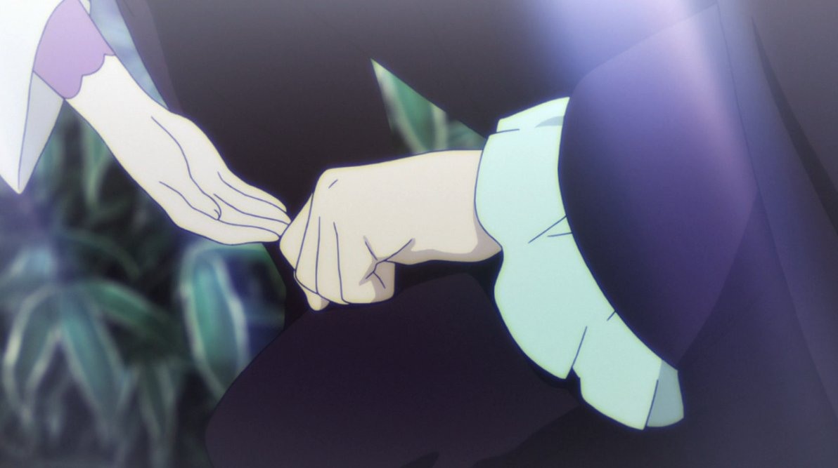 This scene oddly parallels Petelgeuse's meeting with Satella in Season 1, whose hands, unlike Emilia's in this episode, fail to reach him.Now what exactly made Geuse so emotional here? Watching from Emilia's POV, we aren't sure yet.