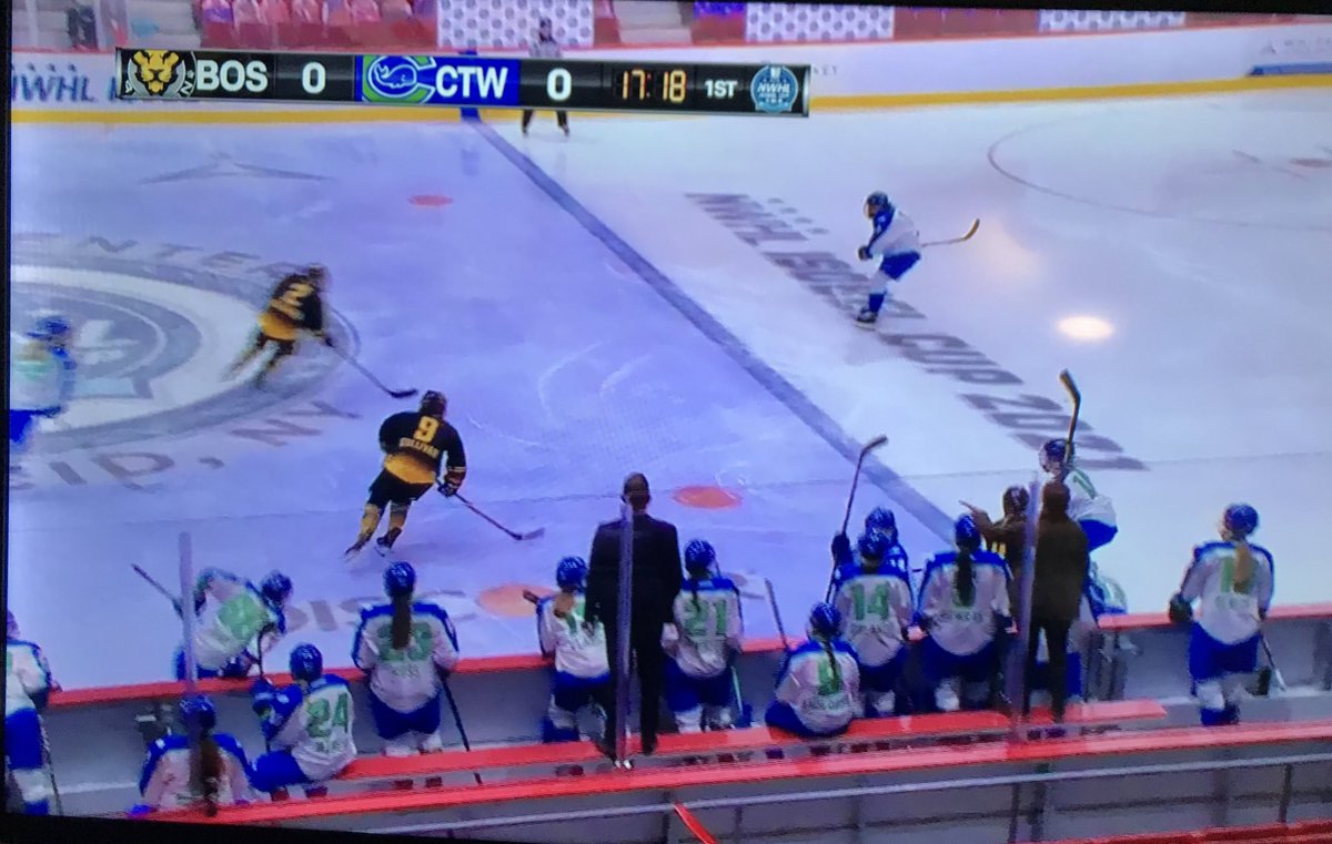 Watching  @NWHL  @CTWhale_NWHL vs  @TheBostonPride right now.A few of my thoughts on the notable differences between high-level men's and women's hockey(Thread)