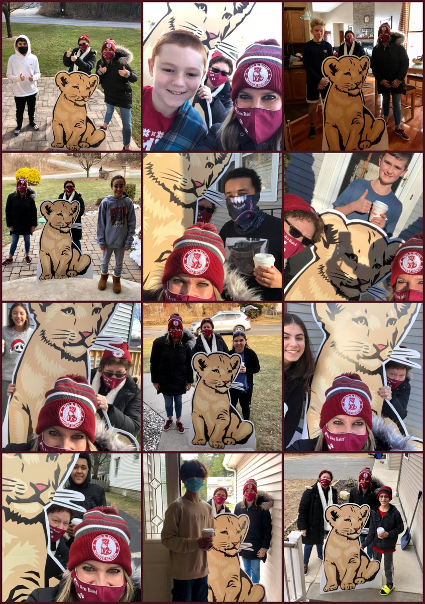 Are you feeling the @PaulRBairdMS PAWS-itivity?!? 🐾🦁🐾 Sharing photos from yesterday's PAWS Patrol when Mrs. Monette and Mrs. Dobek made house calls celebrating 12 BMS students. ❤👍 #WeAreBaird #WayToGoWednesday #lpspride #middleschoolrocks #BMSPAWSPatrol #bethebestyoucanbe