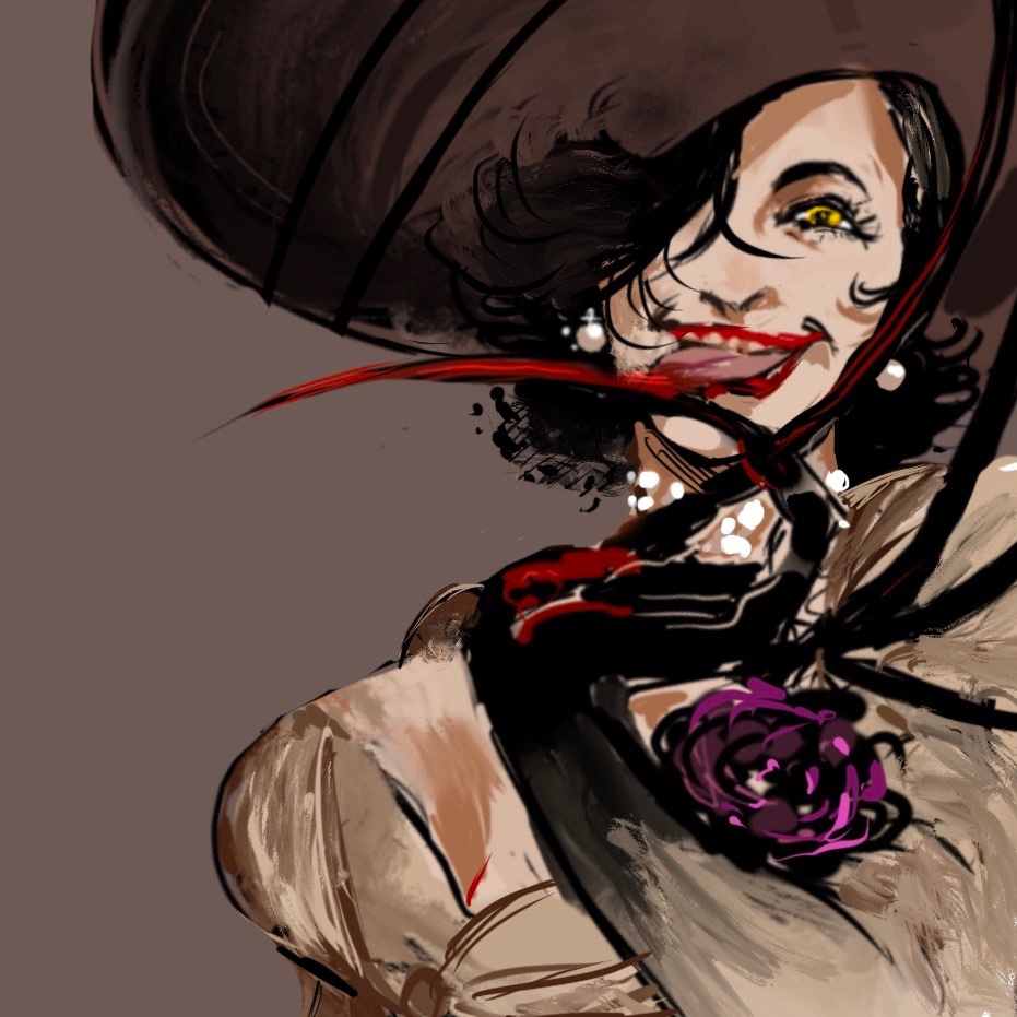 RBriidge's tweet photo. I love them already 🍷👀

#ResidentEvilVillage #REBHFun #LadyDimitrescufanart #ResidentEvil  #art https://t.co/TlNfcWYaIS