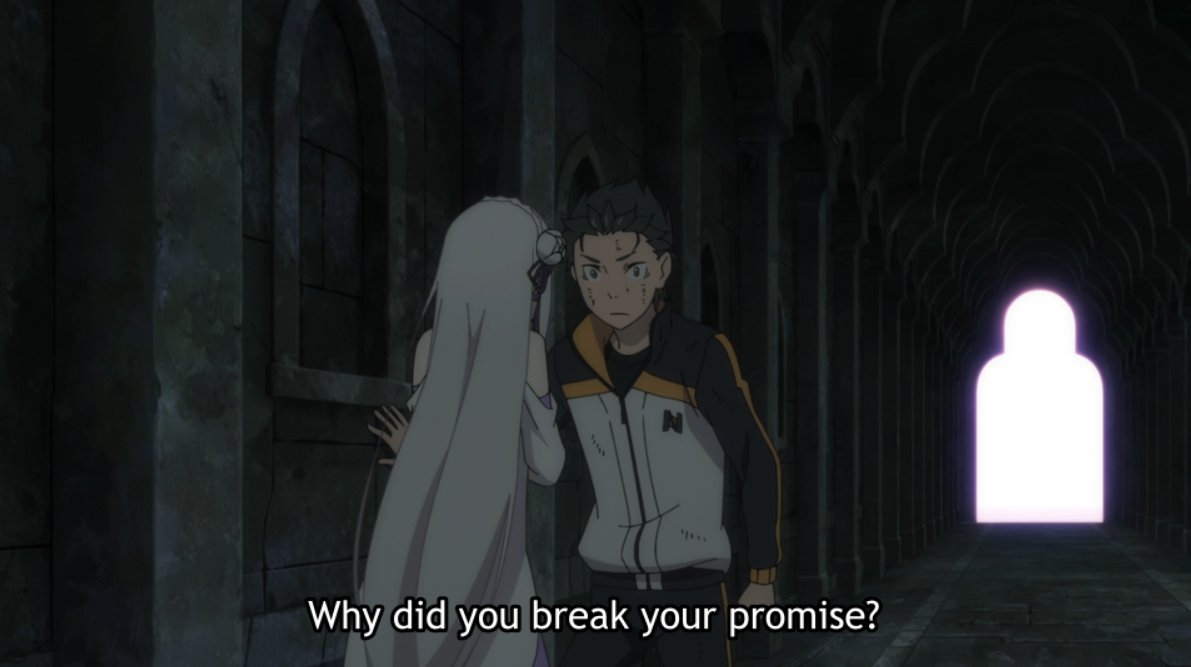 This episode also explained the high importance she places in promises — it's one of the lessons beaten into her by Mother Fortuna (the effect the lesson had on her conveyed through an eye reflection shot, a motif used to show understanding), and something she couldn't repress.