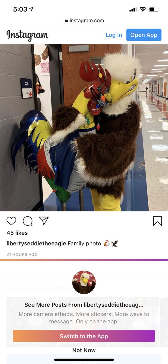 Our mascot, Eddie, took a pic with Roger!  #familypic