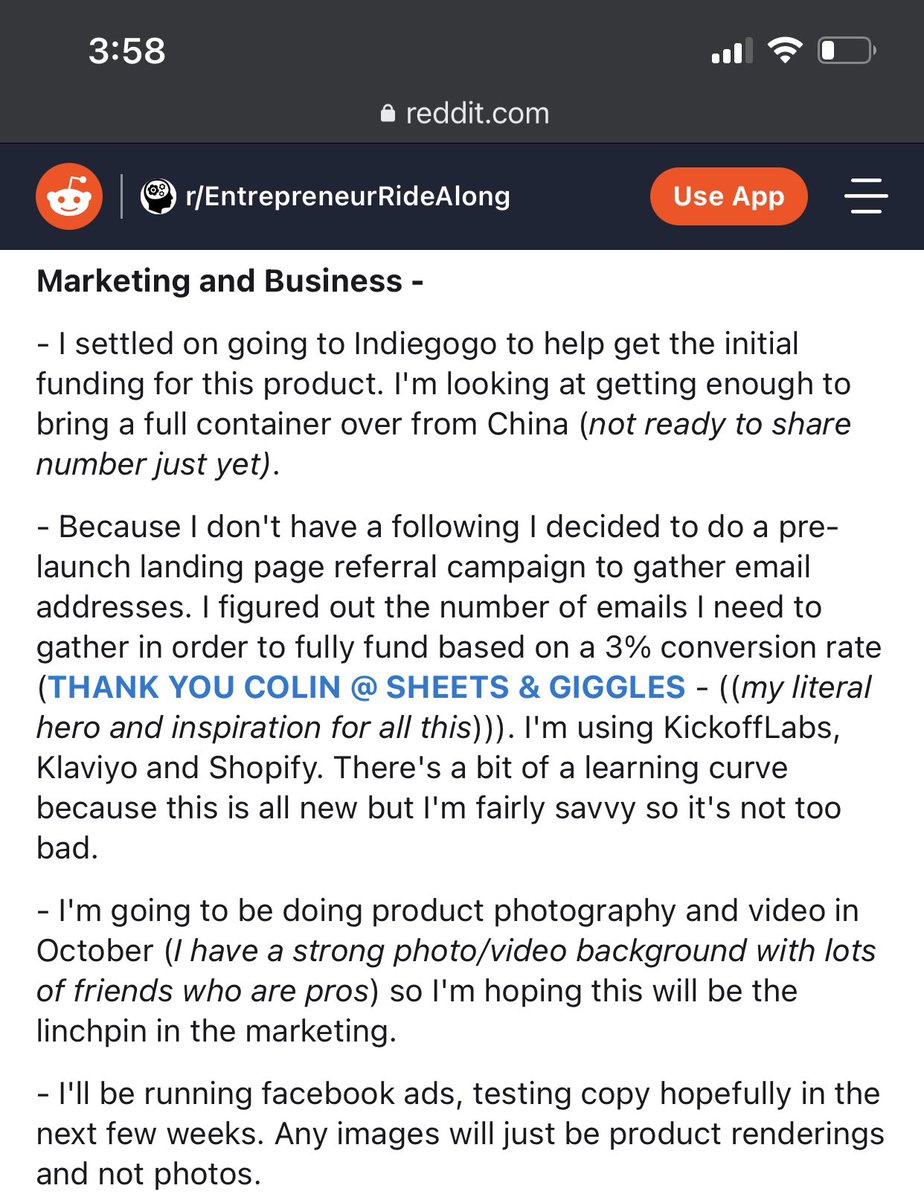 ColinDMcIntosh's tweet photo. .@conorblewis wrote this on @reddit 149 days ago about my crowdfunding how-to guide.

Yesterday my man raised $2M in 10 hrs on @Kickstarter for @getthefort!

Investor friends, lmk if you want an intro🙃

From 1 bedding entrepreneur to another, sheet yeah!

https://t.co/xgVKGHzB3Q https://t.co/0rJWvKrjad