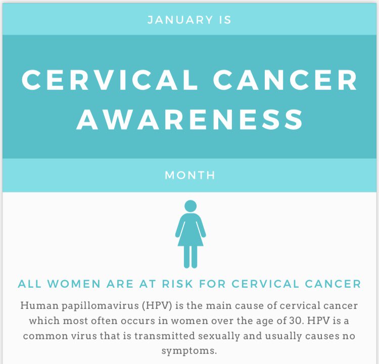APhAUT's tweet photo. January is cervical cancer awareness month! Here are some important facts our women's health chair wanted to share. https://t.co/wHm1JWmPkV