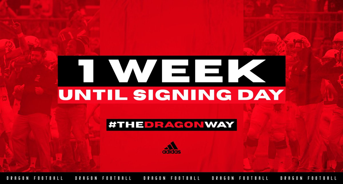 The big day is almost here! Excited for our program and school to welcome in some new faces into our Dragon Family! #Family #Classof2021 #Signingday