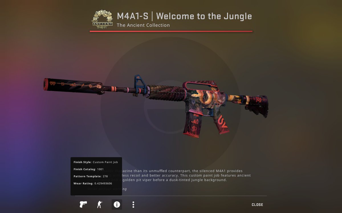 Велком ту джангл. Welcome to the Jungle m4a1-s. Коллекция Ancient CS go. M4a1-s принц. М4а1-s Welcome to the Jungle.