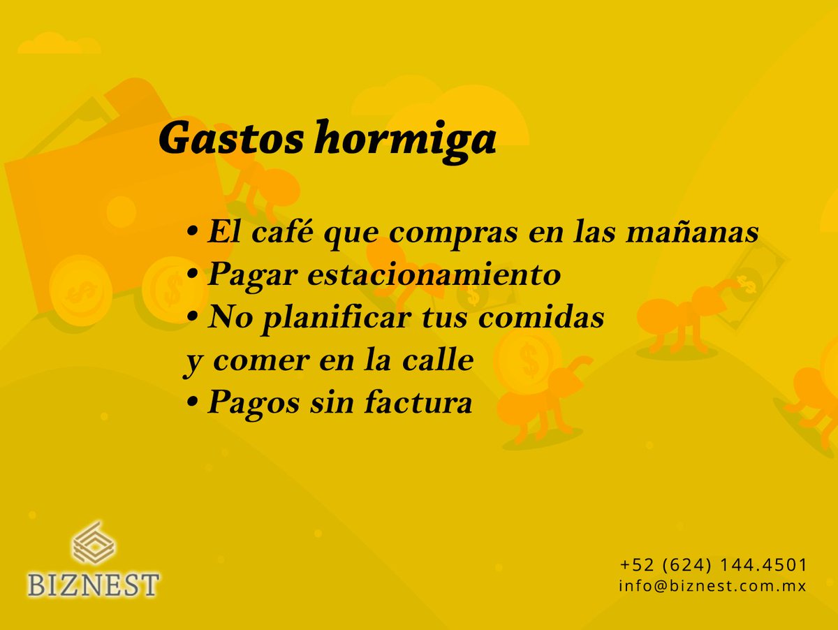 OficinasBiznest's tweet image. Los 𝙜𝙖𝙨𝙩𝙤𝙨 𝙝𝙤𝙧𝙢𝙞𝙜𝙖 son aquellos que realizamos de manera cotidiana que pueden parecer insignificantes.

Por lo regular son 𝑔𝑎𝑠𝑡𝑜𝑠 𝑚í𝑛𝑖𝑚𝑜𝑠 𝑑𝑖𝑎𝑟𝑖𝑜𝑠, pero si hicieras cuentas al mes lo que genera la suma de todos te sorprenderías.