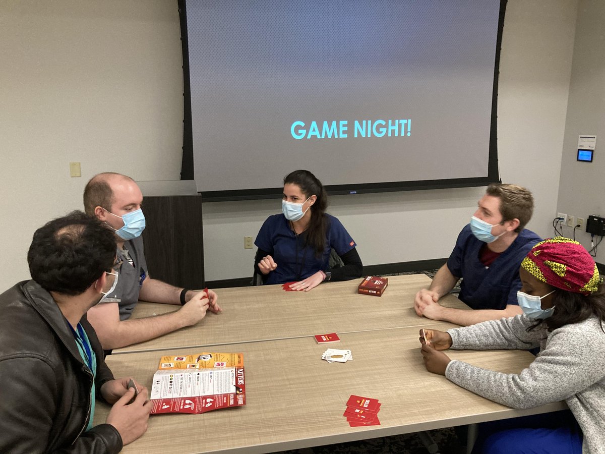 IMCreighton's tweet photo. Academic half day had a little bit of something for everyone today...talks on research processes and updates from our core faculty....also our UNO game was strong @realUNOgame #wellnesswednesdays https://t.co/SbSoxXQBHe