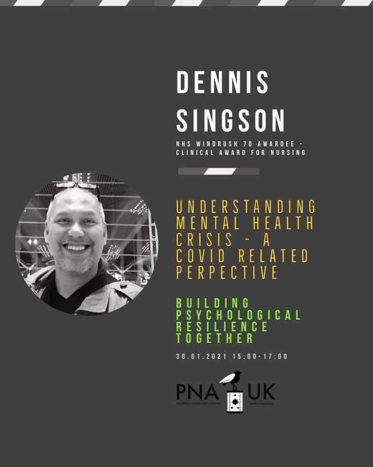Join us and let us get through this pandemic together!

Free webinar just register on the link below. 

Virtual Café Forum: Building Psychological Resilience Together
30 January 2021 1500h-1700h 
<a href="/PNA_UKnurses/">PHILIPPINE NURSES ASSOCIATION UK 💙</a> 
Register at: bit.ly/2VgruV5