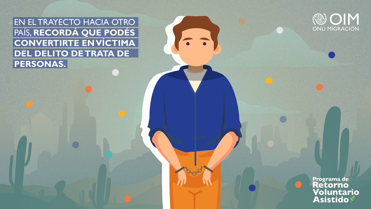 OIMSV's tweet photo. #YoMeInformo ¿Y vos?📚🔍 La trata de seres humanos convierte a las y los migrantes en mercancías. 💵💰
Otras personas podrían obtener ganancias del cuerpo, la sexualidad, la capacidad reproductiva o la fuerza de trabajo de las víctimas. 🎞⛓🫁
#RetornoVoluntario #ProgramaRVA https://t.co/e6j7l0v3Dp