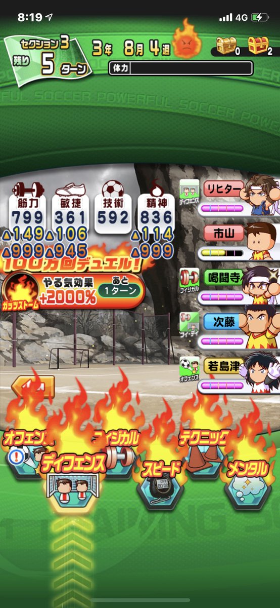 バタビッチ クレファ パワサカ 千尋谷での初のcb育成 前任がギガントのus7だったから流石に更新w でも敏捷と技術足りてないし 筋力と精神はアホみたいに余ったから若島津より鯉沼かな