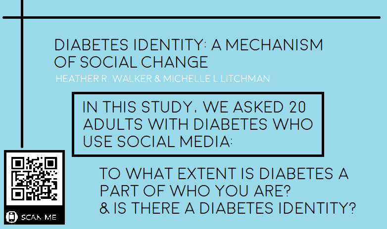 How can diabetes identity be about social change, you ask? Oh, let me share with you my recent publication. A thread. QR code will take you to the article. Also, linked below. #Diabetes  #t2d  #t1d  #dsma  #Insulin4all  #AcademicChatter