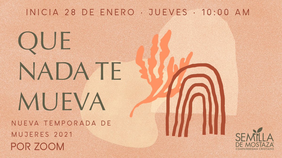 No te pierdas mañana nuestro inicio de la temporada de mujeres! Duración de 8 semanas a partir de mañana. Cada jueves 10:00 am. Solo envía el mensaje “Mujeres” al WhatsApp de Semilla de Mostaza Mexico 5552771427 y te añadirán para enviarte el Zoom. @semillamexicomujeres