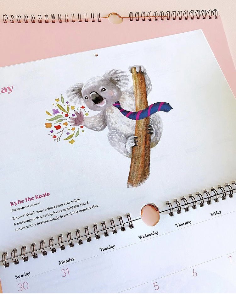 ballanddoggett's tweet image. Colorplan Candy Pink with copper foiling and copper wiring.

2021 Australian Fauna themed calendar for St Joseph’s College Mildura.

Designed and Illustrated by @ballsycreative
Also Illustrated by @davidcooleywriter 

@colorplan_papers 
#colorplancandypink #candypink #copperfoil