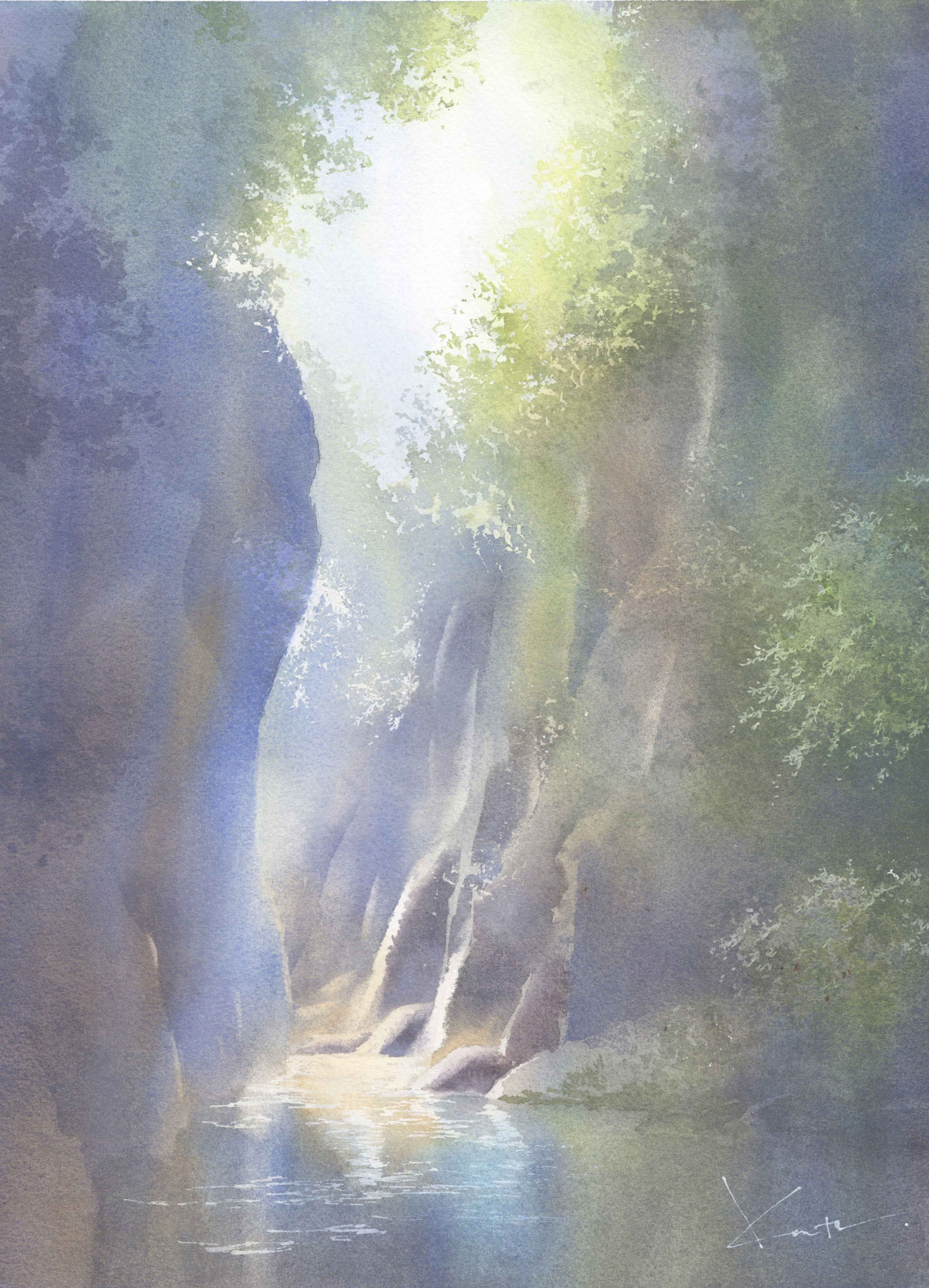 watercolor #水彩画 #風景画 #透明水彩 #수채화 #SyundaAzuma