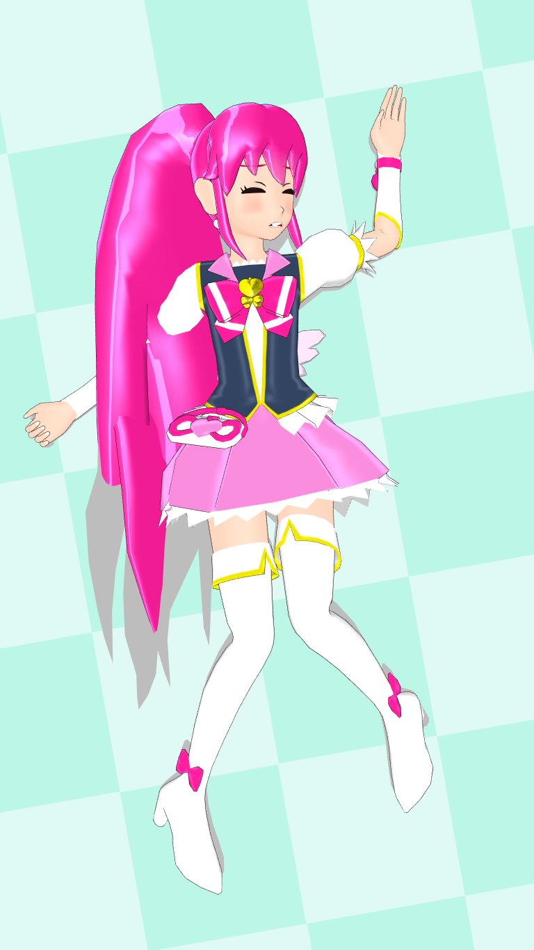 Wild Side Mmd 仰向けダウン その１０ ソフトリョナ ハピネスチャージプリキュア より キュアラブリーです リョナ T Co Nen9tba08j Twitter