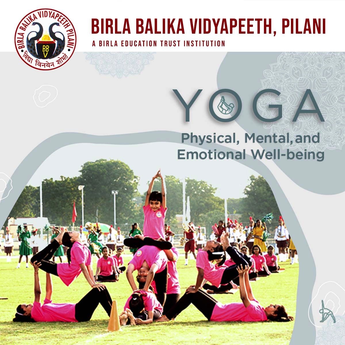 bbvpilani's tweet photo. #BBVPilani #BetPilani #LifeAtBBVPilani #Yoga #YogaInspiration #YogaLife #ExtraCurricularActivites #TheUnstoppableHer https://t.co/lszhD7BV7J