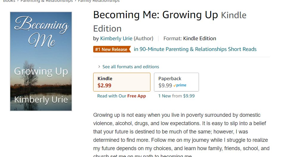KimWritings's tweet photo. @_Gwynnie22 Becoming Me #1 hot release on Amazon Kindle short reads https://t.co/giVpHbj3Uh