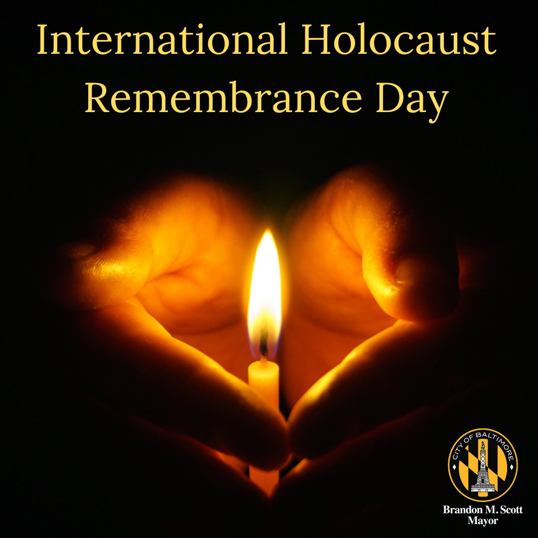 MayorBMScott's tweet photo. On International Holocaust Remembrance Day, we mourn the 6 million Jews, along with Roma, Slavs, LGBTQIA+ &amp; people with disabilities murdered by the Nazi regime. We remain committed to protect all people, no matter their religion, race, ethnicity, disability, sexuality or gender. https://t.co/nn88lNYUt7
