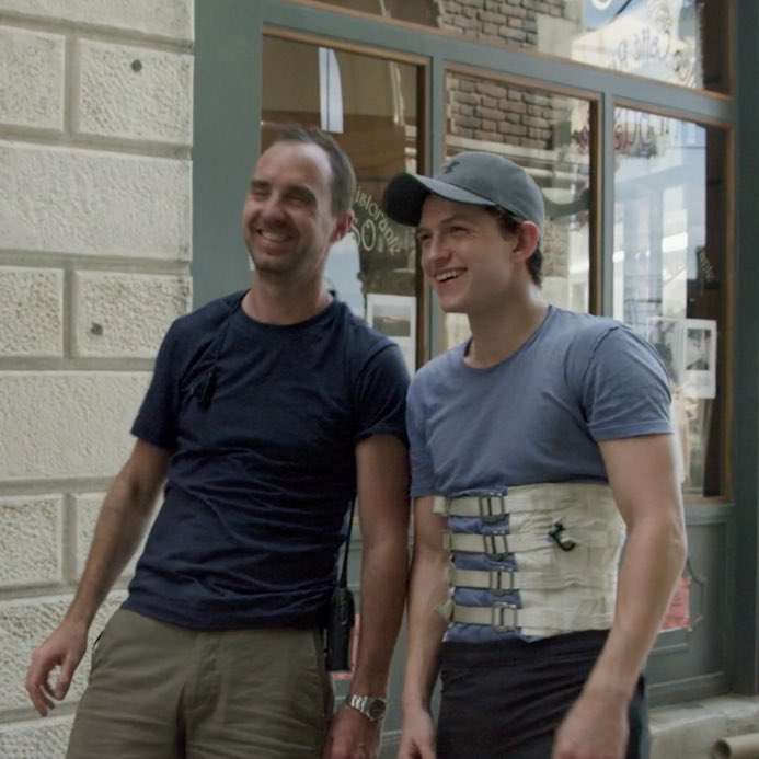 tom holland wearing a s̶a̶f̶e̶t̶y̶ harness: the series(because there's just something about it )