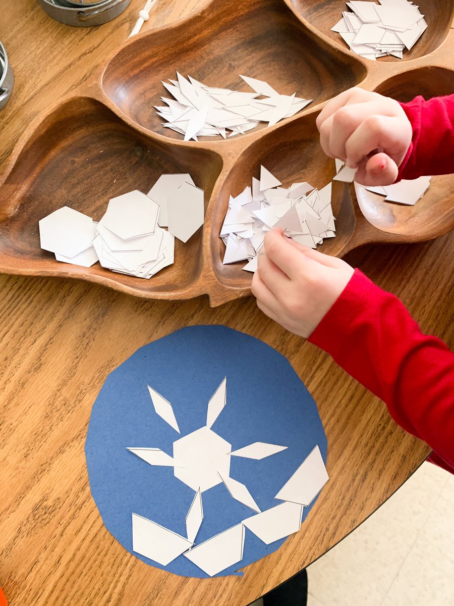 KinderREMS's tweet image. Creating our own pattern block pictures! Once dry, we will use the templates to recreate our friends’ pictures with the real blocks! 🤗