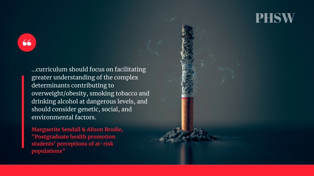 QUTphsw's tweet photo. @drmargosendall & Alison Brodie wanted to know about post-grad hlth promotion students' attitudes towards at-risk populations.
So they asked them.
Here are the results: https://t.co/5AohxXD7Vn
#PublicHealth #cigarettes #alcohol #obesity https://t.co/Bg67p9ZUW3