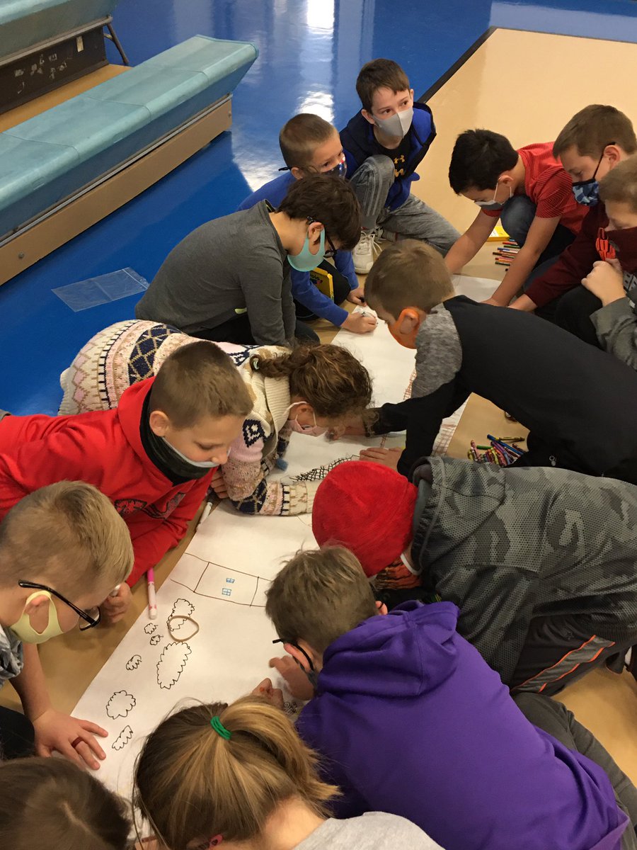 HeritageNL's tweet image. This morning in Chapel our PreK-4th grade students continued to explore what it means to be #BeautyMakers. They created class murals depicting the things around them that radiate God’s beauty. #TfT #HCSTransform