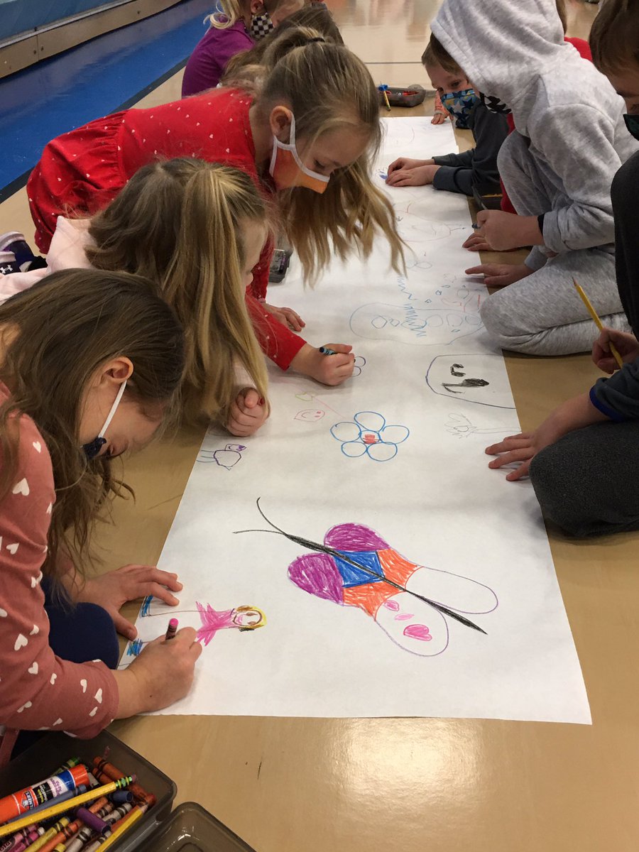 HeritageNL's tweet image. This morning in Chapel our PreK-4th grade students continued to explore what it means to be #BeautyMakers. They created class murals depicting the things around them that radiate God’s beauty. #TfT #HCSTransform