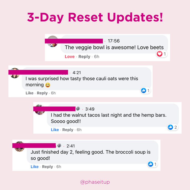phaseitupby131's tweet photo. Y’ALL. We had a BLAST on our 3-day Reset!  The recipe collection (that’s a Kiwi Collagen Bowl - it’s just to die for!) plus the positive response and support from the community is just amazing. 

Did you join us? What healthy habit did you start to build? https://t.co/lSljDZ3CFS