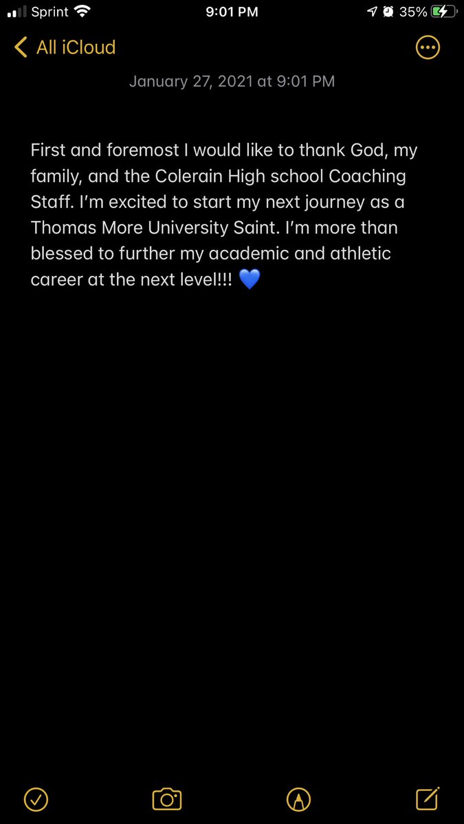 1kmomento's tweet image. Thank you @tmusaints @CoachBZink @ColerainFtball @coach_cut !! 💙