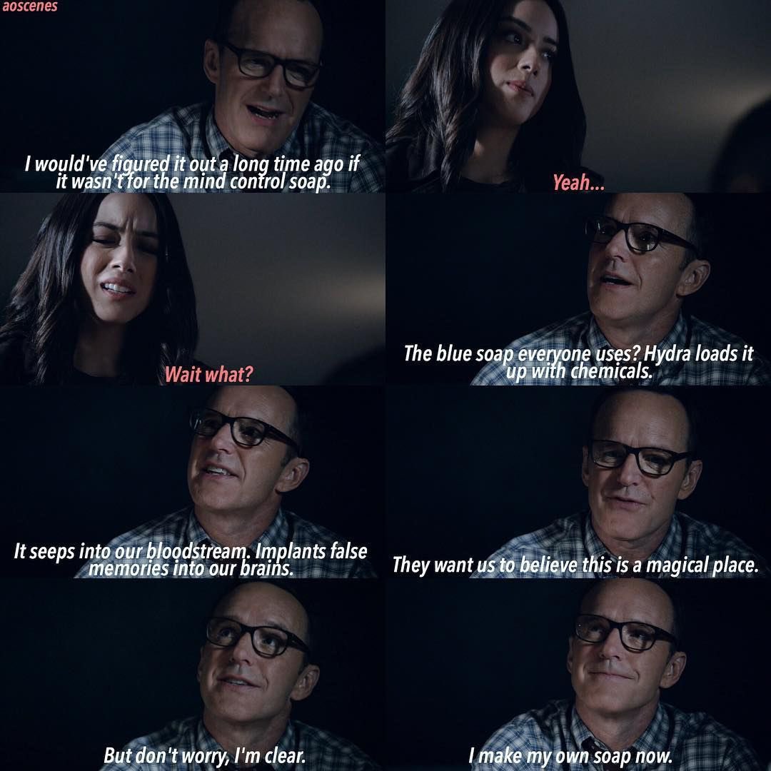 Nice Agents of S.H.I.E.L.D. call back last week on  #WandaVision  ! Alternate reality Coulson dropped some knowledge on us, maybe part of her experimentation at Hydra had brainwashing in it too. Release the “goddess” within, Wanda is queen bee and “god” in this reality.