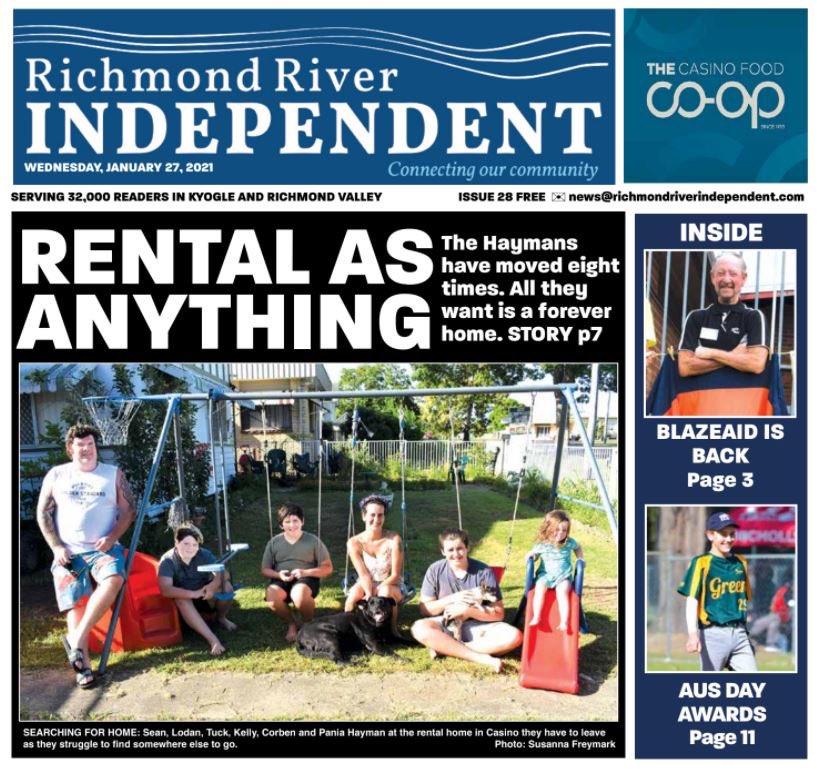 SusannaFreymark's tweet image. Can you help the Hayman family find a rental home.? The reality for rural families is tough in the #northernrivers  #rentals richmondriverindependent.com/article/rental…