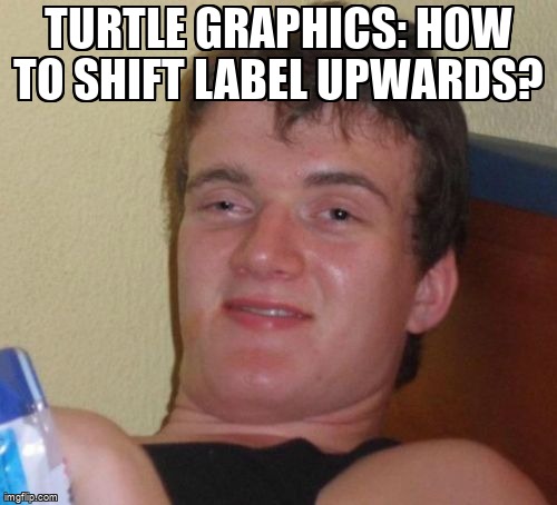 overflow_meme's tweet image. Turtle Graphics: How to shift label upwards? stackoverflow.com/questions/6592… #turtlegraphics #python #pythonturtle