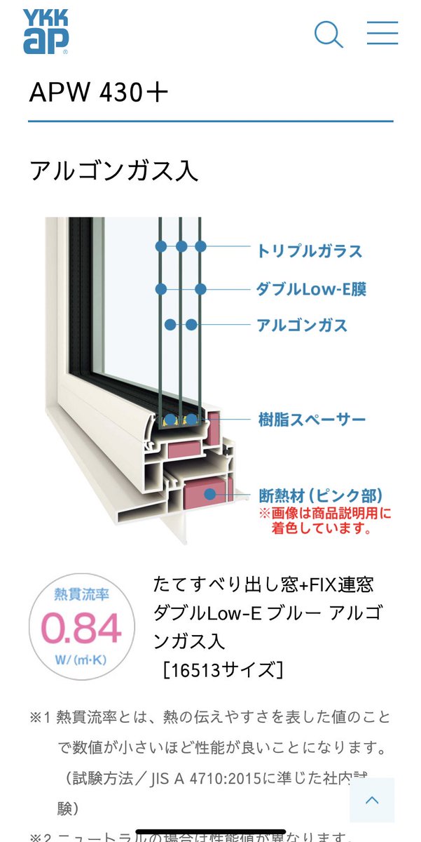 ねこみや Ykk430 はシャノンu Fにあたる 樹脂サッシにウレタン封入 Uw値は アルゴンガス 0 84 クリプトンガス 0 78