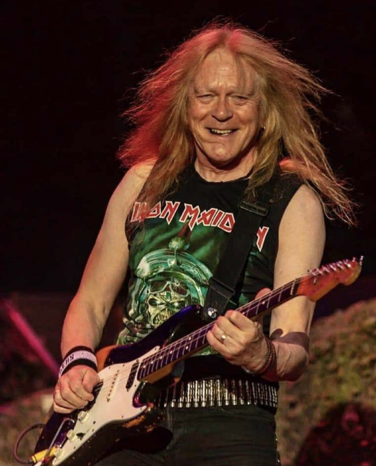 Happy Birthday Janick Gers guitarist of the Heavy Metal band Iron Maiden         