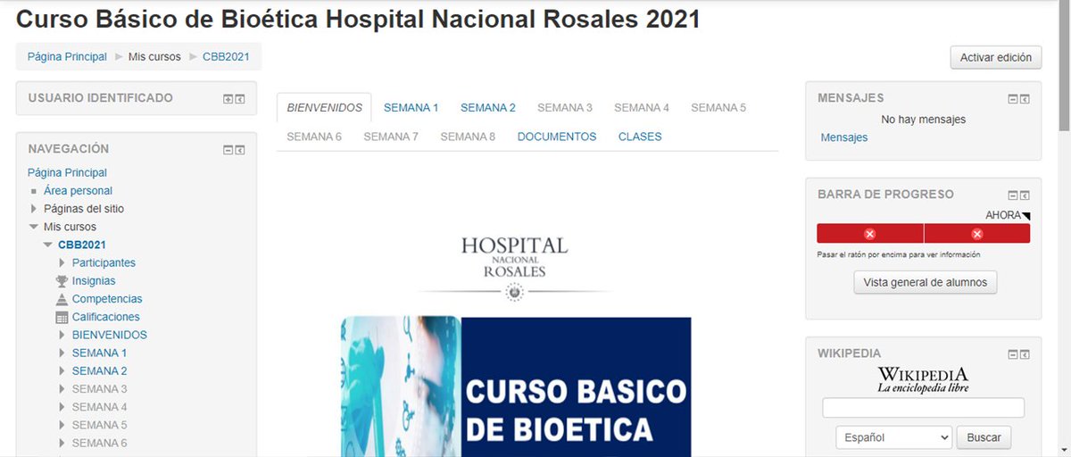 CNBES2009's tweet photo. @SaludSV @FranAlabi La CNBES esta apoyando a los Hospitales Nacionales Rosales y Metapán, impartiendo el curso básico en bioética desde la plataforma educativa en línea del Ministerio de Salud. Difundiendo la Declaración Universal de Bioética y Derechos Humanos de la UNESCO. https://t.co/ylK9GhzDQv