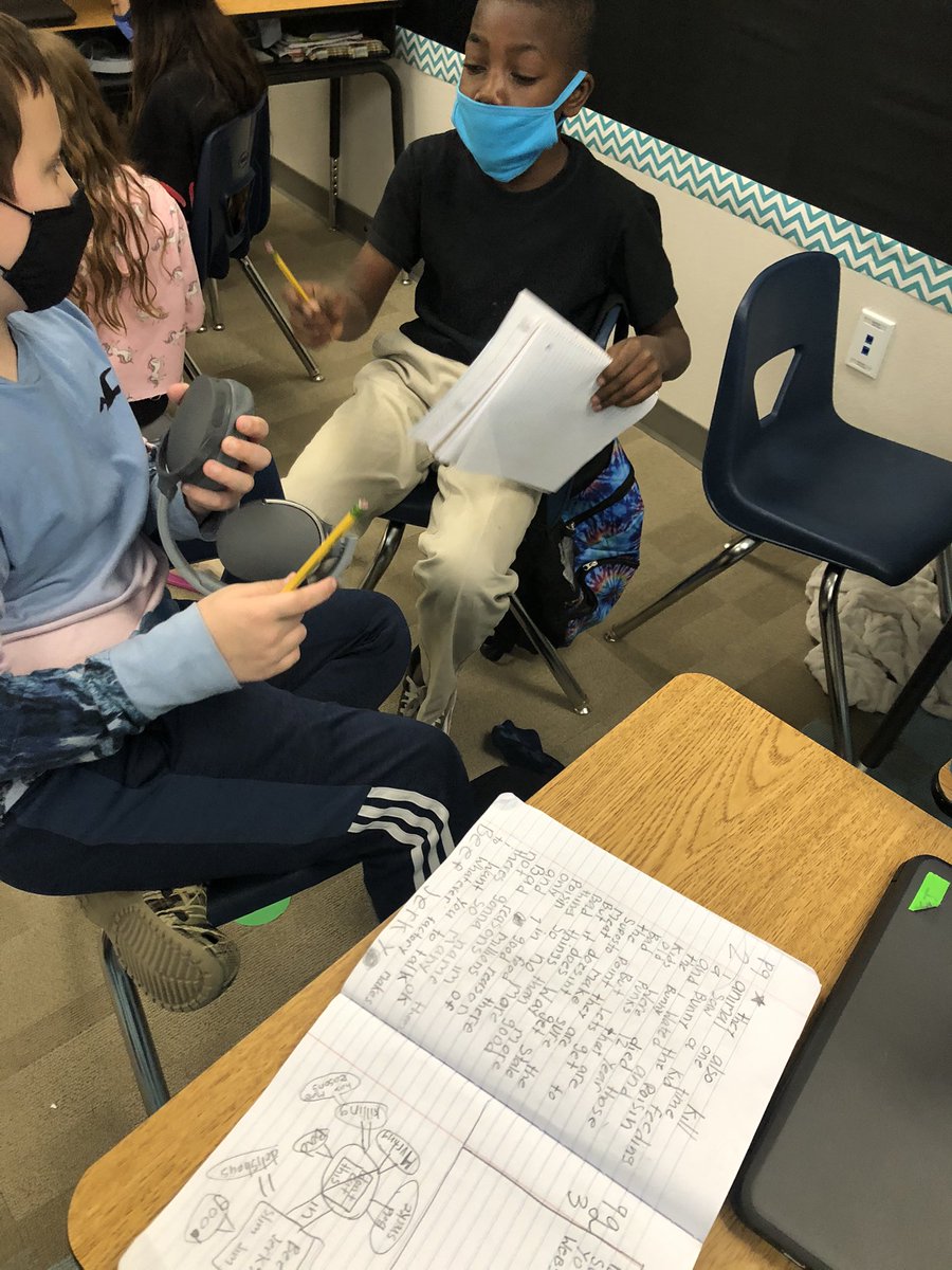 DaysMrs's tweet photo. What helped you be successful today in writing and what do you still need help with?
Kids were sharing with others from different groups about strategies (color coding, mind mapping and interviewing) for leads, organization and endings. @CoyMillerElem @ci_elem #fisd3 @TCRWP https://t.co/ommKl3LoaJ
