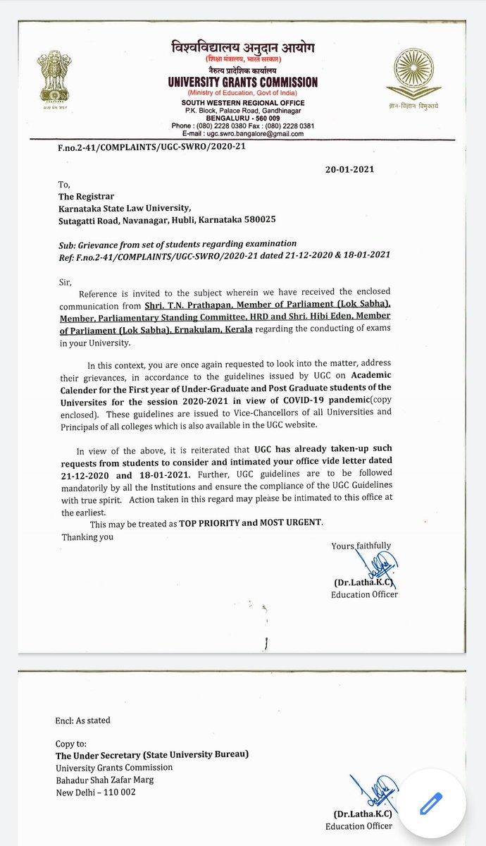 KSLU_Students's tweet photo. #justiceforkslustudents Students want examination as per UGC or online. KSLU is the only unlawful law University under Ishwar Bhat.  @ugc_india @barcouncilindia @VVani4U @prajavani @MANISH_G_RAJ @manjunathansui @siddaramaiah @BSBommai @AsianetNewsSN https://t.co/DHebf7KLhv
